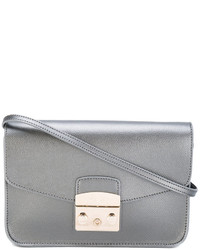 Sac en cuir gris Furla