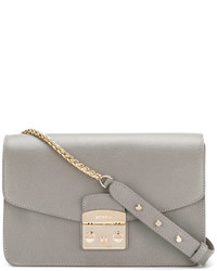 Sac en cuir gris Furla