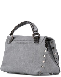 Sac en cuir gris Zanellato