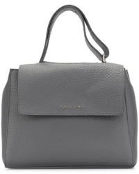 Sac en cuir gris Orciani