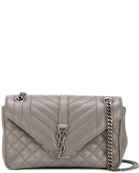 Sac en cuir gris Saint Laurent