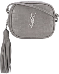 Sac en cuir gris Saint Laurent