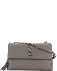 Sac en cuir gris Saint Laurent