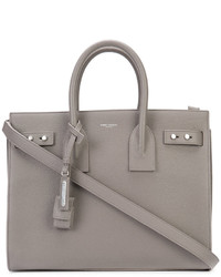 Sac en cuir gris Saint Laurent