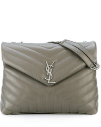 Sac en cuir gris Saint Laurent