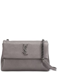 Sac en cuir gris Saint Laurent