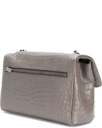 Sac en cuir gris Saint Laurent