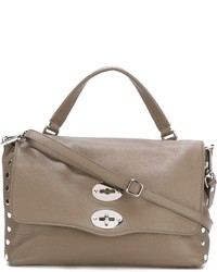 Sac en cuir gris Zanellato