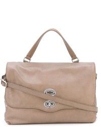 Sac en cuir gris Zanellato