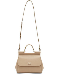 Sac en cuir marron clair Dolce & Gabbana