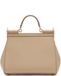 Sac en cuir marron clair Dolce & Gabbana