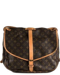 Sac en cuir marron foncé Louis Vuitton