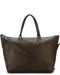 Sac en cuir marron foncé Zanellato