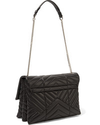 Sac en cuir matelassé noir Lanvin