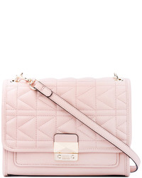 Sac en cuir matelassé rose Karl Lagerfeld