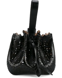 Sac en cuir noir Alaia