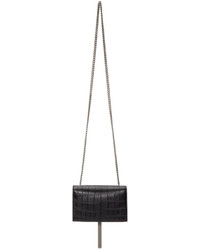 Sac en cuir noir Saint Laurent