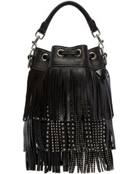 Sac en cuir noir Saint Laurent