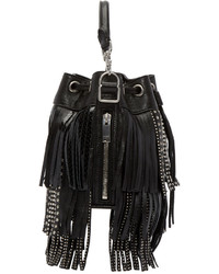 Sac en cuir noir Saint Laurent