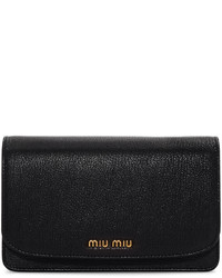 Sac en cuir noir Miu Miu