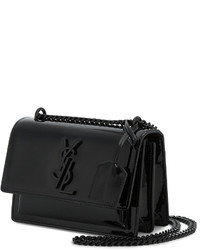 Sac en cuir noir Saint Laurent