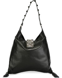 Sac en cuir noir Borbonese