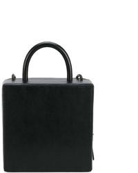 Sac en cuir noir Building Block