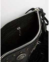 Sac en cuir noir Asos