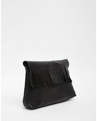 Sac en cuir noir Asos