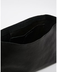 Sac en cuir noir Asos