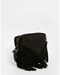 Sac en cuir noir Asos