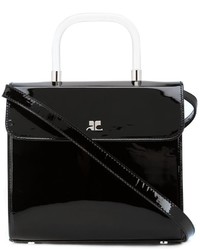 Sac en cuir noir Courreges