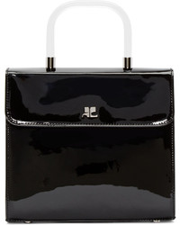 Sac en cuir noir Courreges