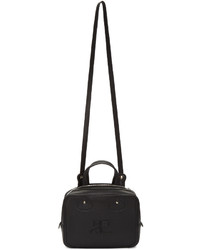 Sac en cuir noir Courreges