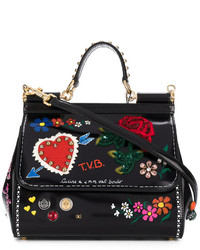 Sac en cuir noir Dolce & Gabbana