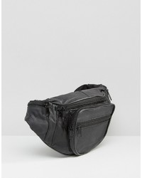 Sac en cuir noir Reclaimed Vintage