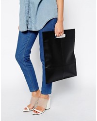 Sac en cuir noir Asos