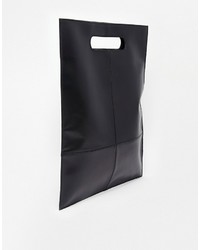 Sac en cuir noir Asos