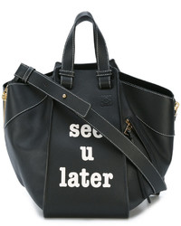 Sac en cuir noir Loewe