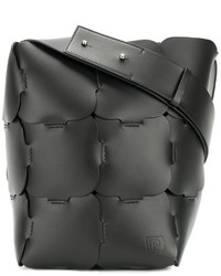 Sac en cuir noir Paco Rabanne