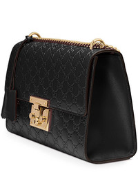 Sac en cuir noir Gucci