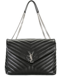 Sac en cuir noir Saint Laurent