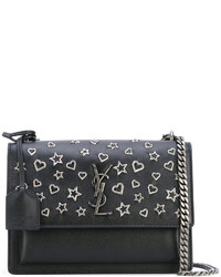 Sac en cuir noir Saint Laurent