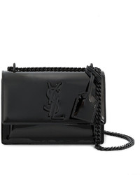 Sac en cuir noir Saint Laurent