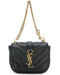 Sac en cuir noir Saint Laurent