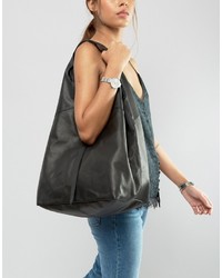 Sac en cuir noir Asos