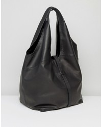 Sac en cuir noir Asos