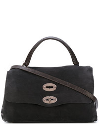 Sac en cuir noir Zanellato