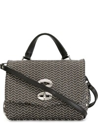 Sac en cuir noir Zanellato