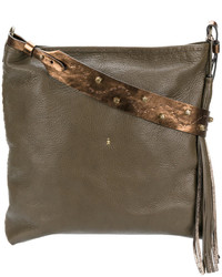 Sac en cuir olive Henry Beguelin